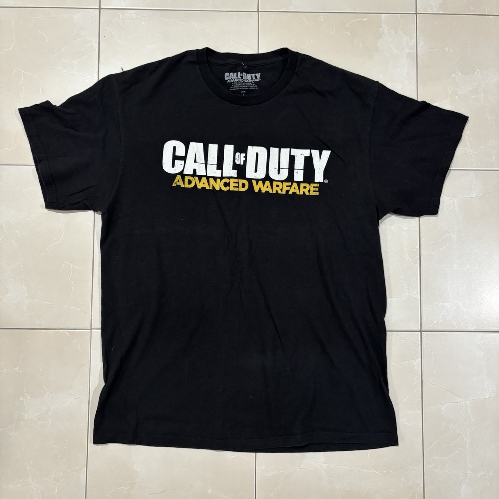 Call Of Duty Advanced Warfare T Shirt Men's Large Black COD Video Game Y2K